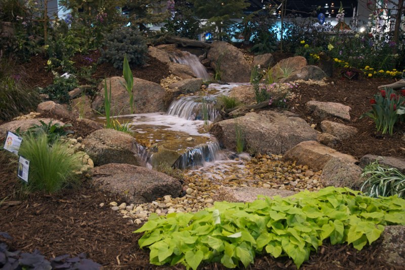 A pondless waterfall